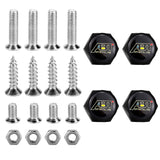 4pcs/set Volkswagen GTI ABT R SR Logo Stainless Steel Car License Plate Bolts