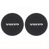 2pcs/set Volvo Logo PVC Waterproof Car Water Coaster