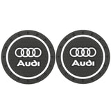 2pcs/set Audi Sline Logo PVC Waterproof Car Water Coaster