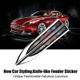 2PCS Ford Racing Logo Metal Car Side Fender Sticker Emblem Badge