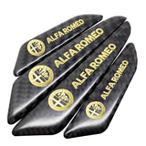 4pcs/set Alfa Romeo Carbon Fiber Car Door Anti-Scratch Sticker Door Side Protection Bumper Strips