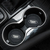 2pcs/set Land Rover Logo PVC Waterproof Car Water Coaster