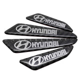 4pcs/set Hyundai Carbon Fiber Car Door Anti-Scratch Sticker Door Side Protection Bumper Strips