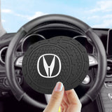 2pcs/set Acura Logo PVC Waterproof Car Water Coaster