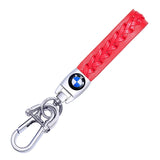BMW PU leather Braided Rope Car Keychain