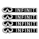 4pcs/set Infiniti Metal Car Stereo Sticker Auto Audio Emblem Decal