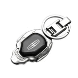 Lincoln Skull Metal Car Keychain Key Holder