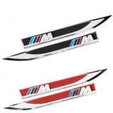 2pcs BMW M Power Logo Metal Car Side Fender Sticker Emblem Badge Decal Decoration