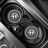 2pcs/set Alfa Romeo PVC Car Water Coaster Cup Mat