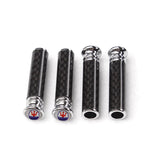 4pcs/set Maserati Logo Carbon Fiber Car Door Bolt Lock Pins Gate Lock Screws