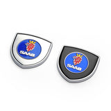 2pcs 39x39mm SAAB Shield Metal Car Window Sticker Emblem Badge Decal