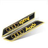 2pcs Audi Logo Car Fender Side Sticker Decal Emblem Badge