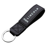 Lincoln PU Leather Metal Car Logo Keychain