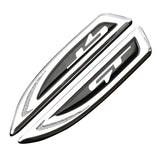 2pcs KIA GT Metal Car Fender Side Stickers Badge Decals