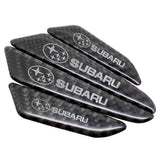 4pcs/set Subaru Carbon Fiber Car Door Anti-Scratch Sticker Door Side Protection Bumper Strips