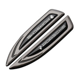 2pcs Porsche Metal Car Side Fender Emblem Sticker Decal