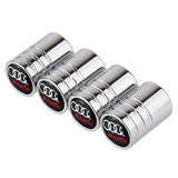 4pcs/set  Audi Car Tire Valve Caps Auto Tyre Wheel Air Covers Air Caps