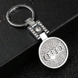 Audi Car Logo Diamond Metal Keychain