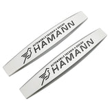 2pcs BMW M Power AC Hamann Logo Metal Car Fender Side Badge Decal Rear Emblem Sticker