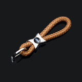 Ford Mustang Logo Braided Rope Car Keychain Keyring