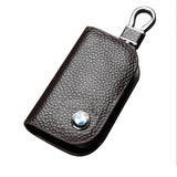 BMW Leather Car Key Case Protective Key Cover Organizer