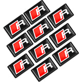 10pcs Audi S R Epoxy Car Armrest Button Sticker