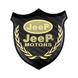 Jeep Metal Carbon Fiber Car Rear Sticker Shield Trunk Emblem Badge Decal