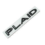 Tesla PLAID Letter Metal Car Rear Sticker Decal Emblem Badge