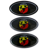 Abarth Elliptical Metal Car Window Sticker Emblem Badge Decal