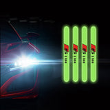 4pcs Audi Sline Luminous Car Door Bumper Strip Anti-collision Protection Sticker