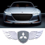 Mitsubishi Logo Metal Wings Car Front Hood Bonnet Center Sticker Emblem