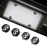 4pcs/set Infiniti Logo Stainless Steel Car License Plate Bolts