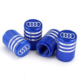 4pcs/set  Audi Car Tire Valve Caps Auto Tyre Wheel Air Covers Air Caps