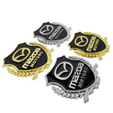 2PCS Mazda Metal Car Rear Sticker Shield Trunk Emblem Badge Decal