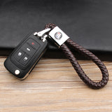 Buick Logo PU Leather Braided Rope Car Keychain