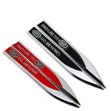 2pcs/set Land Rover Metal Car Fender Side Sticker Emblem Badge Decal