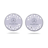 2pcs Mercedes Benz Logo Car Water Coasters 7-color LED Light Cup Mat Holder