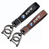 BMW Cowhide Metal Car Keyring Pendant
