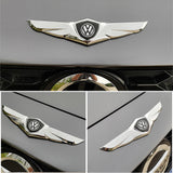 Volkswagen Metal Wings Car Front Hood Sticker Emblem Badge Decal