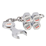 4pcs/set  Audi Car Tire Valve Caps Auto Tyre Wheel Air Covers Air Caps