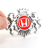 Honda Double Lion Metal Car Rear Sticker Auto Window Emblem Badge Decal