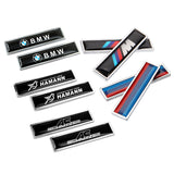 2pcs/set BMW M Power Hamann AC Logo Metal Car Side Sticker Auto Emblem Badge