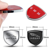 2pcs 39x39mm Jaguar Shield Metal Car Window Sticker Emblem Badge Decal