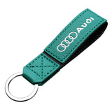 Audi PU Leather Metal Car Logo Keychain
