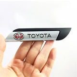 2pcs Toyota TRD Logo Metal Car Side Sticker Emblem Badge Decal Auto Body Decoration
