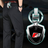 Audi Sline Metal Car Logo Keychain Keyring