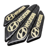 4pcs/set Hyundai Carbon Fiber Car Door Anti-Scratch Sticker Door Side Protection Bumper Strips