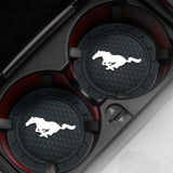 2pcs/set Ford Mustang Shelby RS ST Logo PVC Waterproof Car Water Coaster
