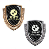 BMW Metal Carbon Fiber Shield Car Rear Sticker Auto Window Emblem Badge Decal