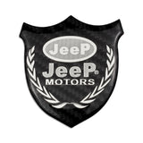 Jeep Metal Carbon Fiber Car Rear Sticker Shield Trunk Emblem Badge Decal